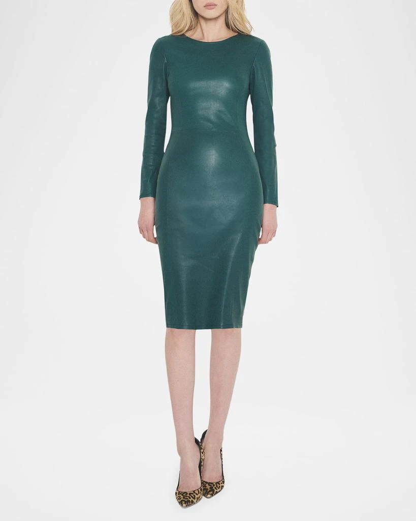 AS by DF Mrs. Smith Stretch Leather Knee-Length Dress 1