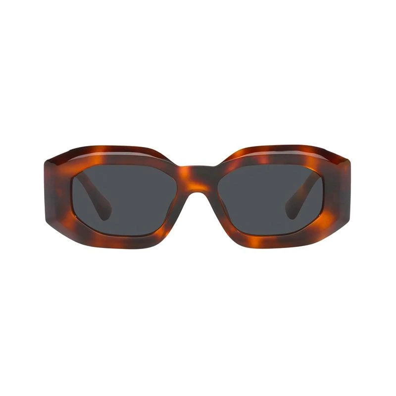 Versace Versace Oval Full Rim, with a Havana frame and Dark Grey lens. 2