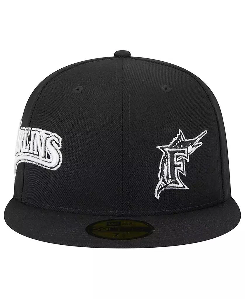 New Era Men's Black Florida Marlins Jersey 59FIFTY Fitted Hat 3