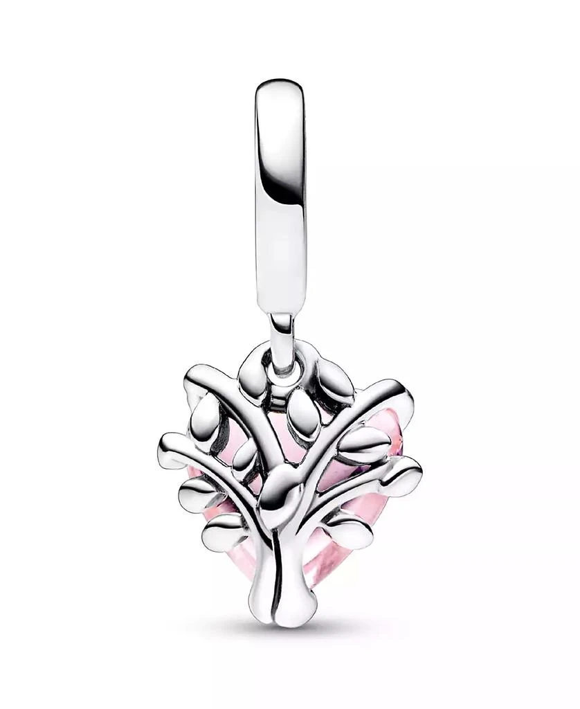 PANDORA Mixed Stone Pink Family Tree Heart Dangle Charm 2