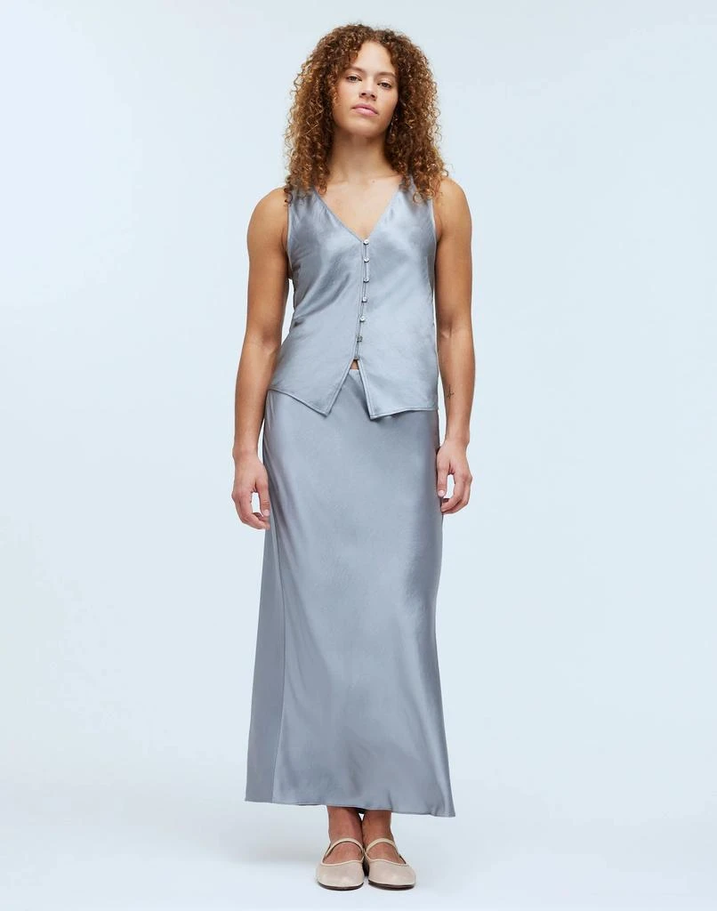 Madewell Satin Maxi Slip Skirt 1