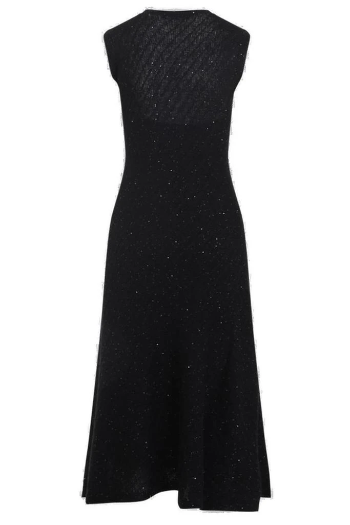 green emerald velvet dress Fabiana Filippi Twofer Knit Dress | White Grey