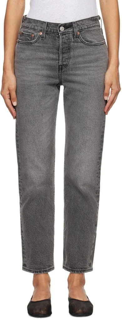 Levi's Gray Wedgie Straight Fit Jeans 1