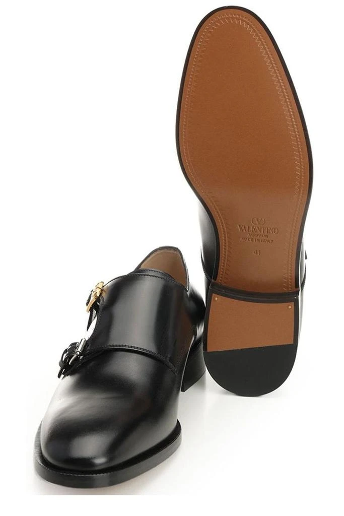 Valentino Valentino Buckle Detailed Slip-On Loafers 4