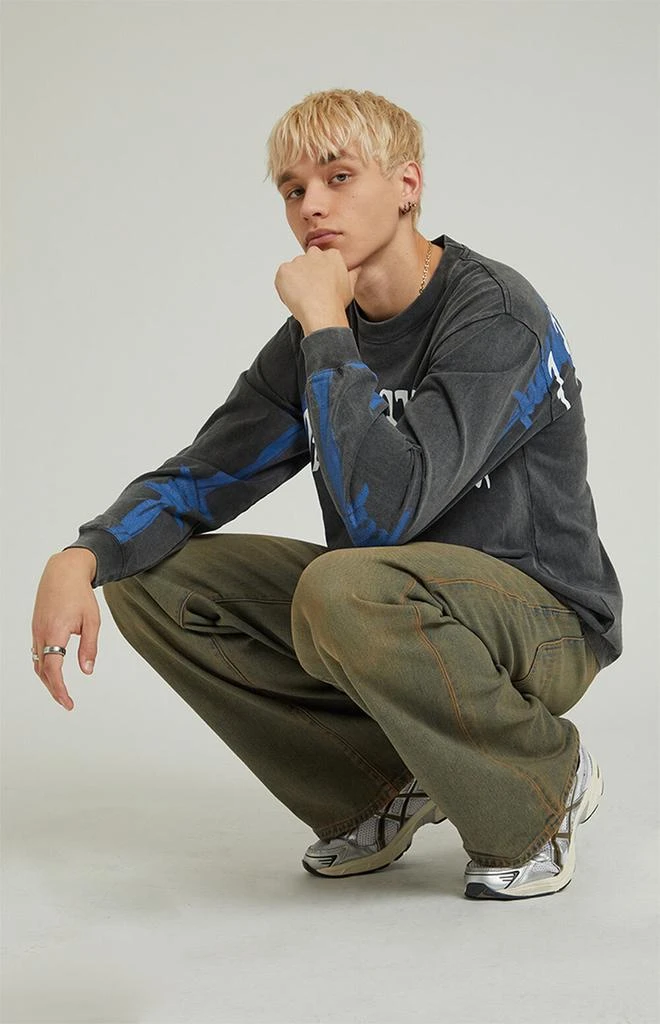 PacSun Blake Tinted Extreme Baggy Jeans Medium Indigo 5