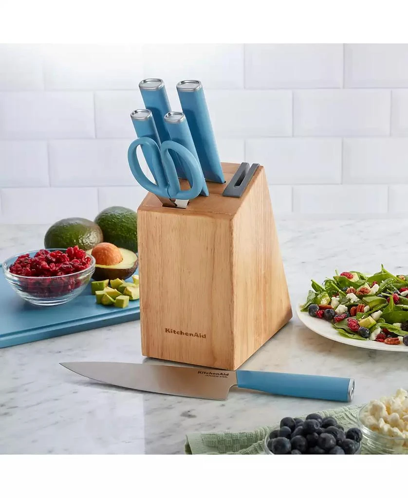 KitchenAid Classic 7-Pc. Japanese Steel Knife & Sharpener Block Set 6