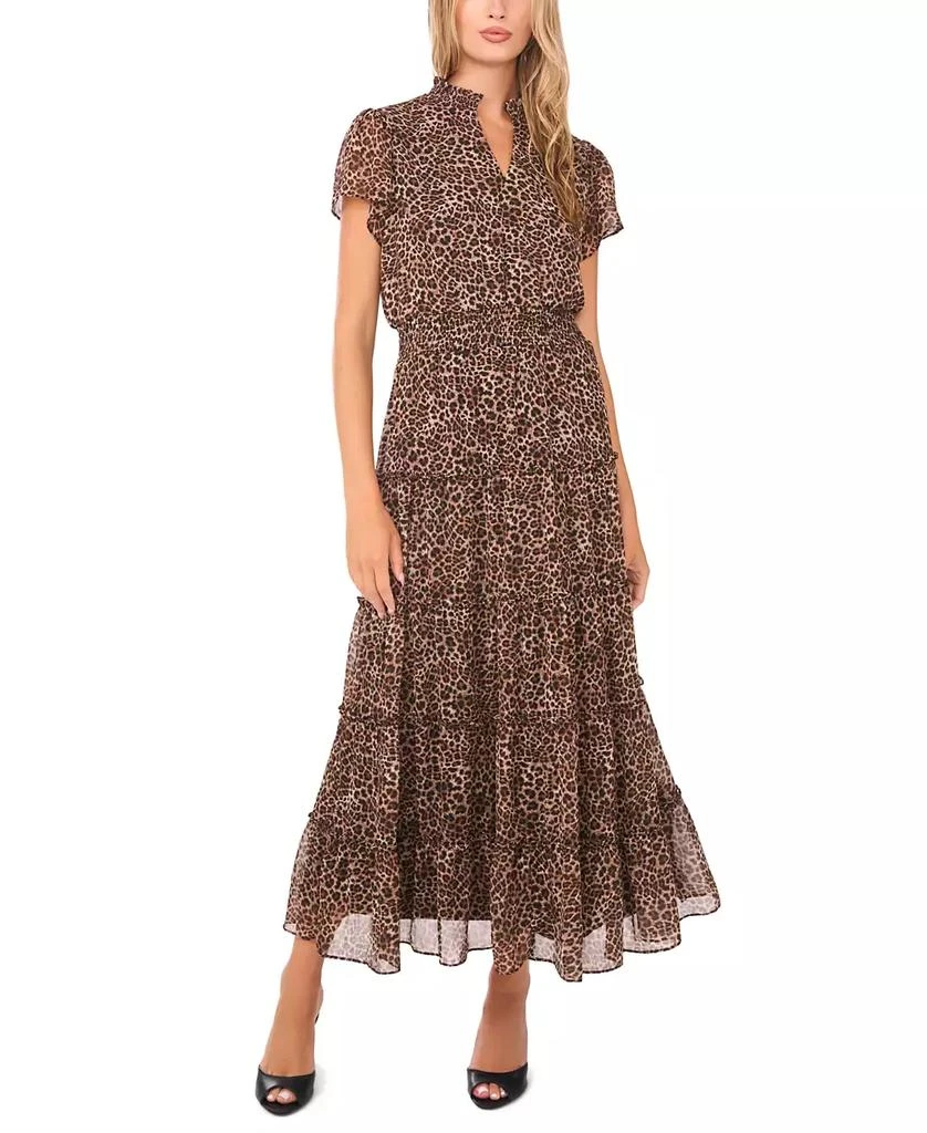 Sam & Jess Women's Short Sleeve Tiered Maxi Dress 1