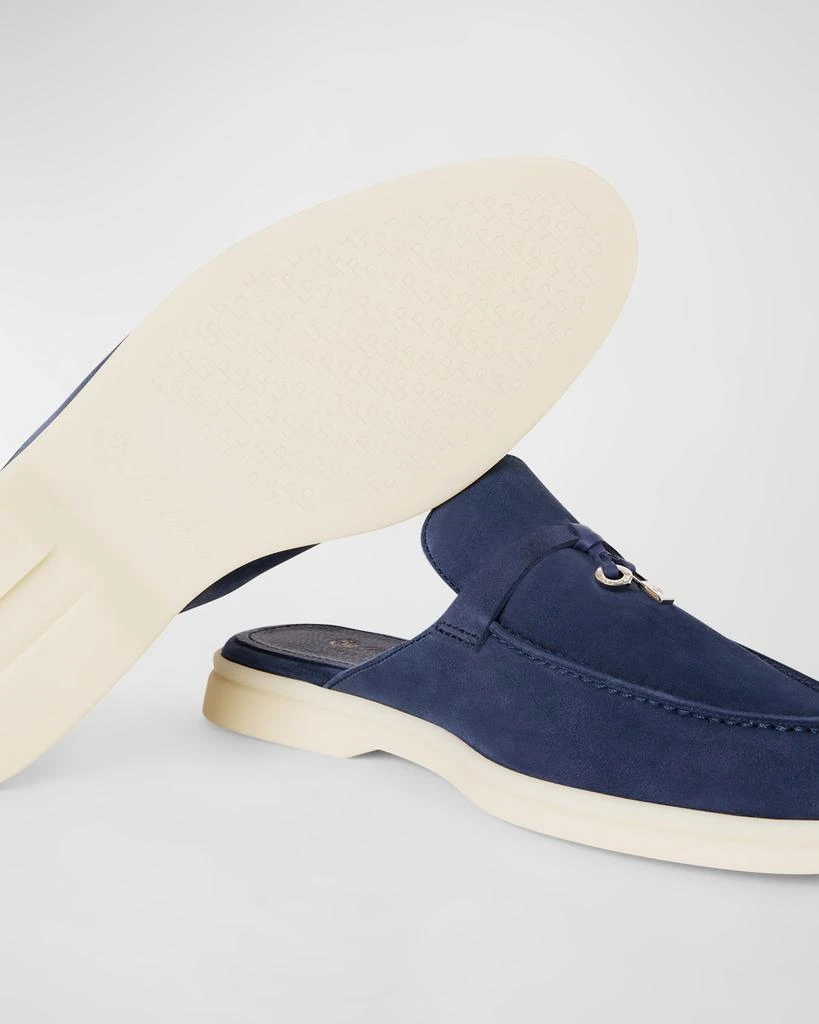Loro Piana Babouche Charms Walk Suede Mule Loafers 8