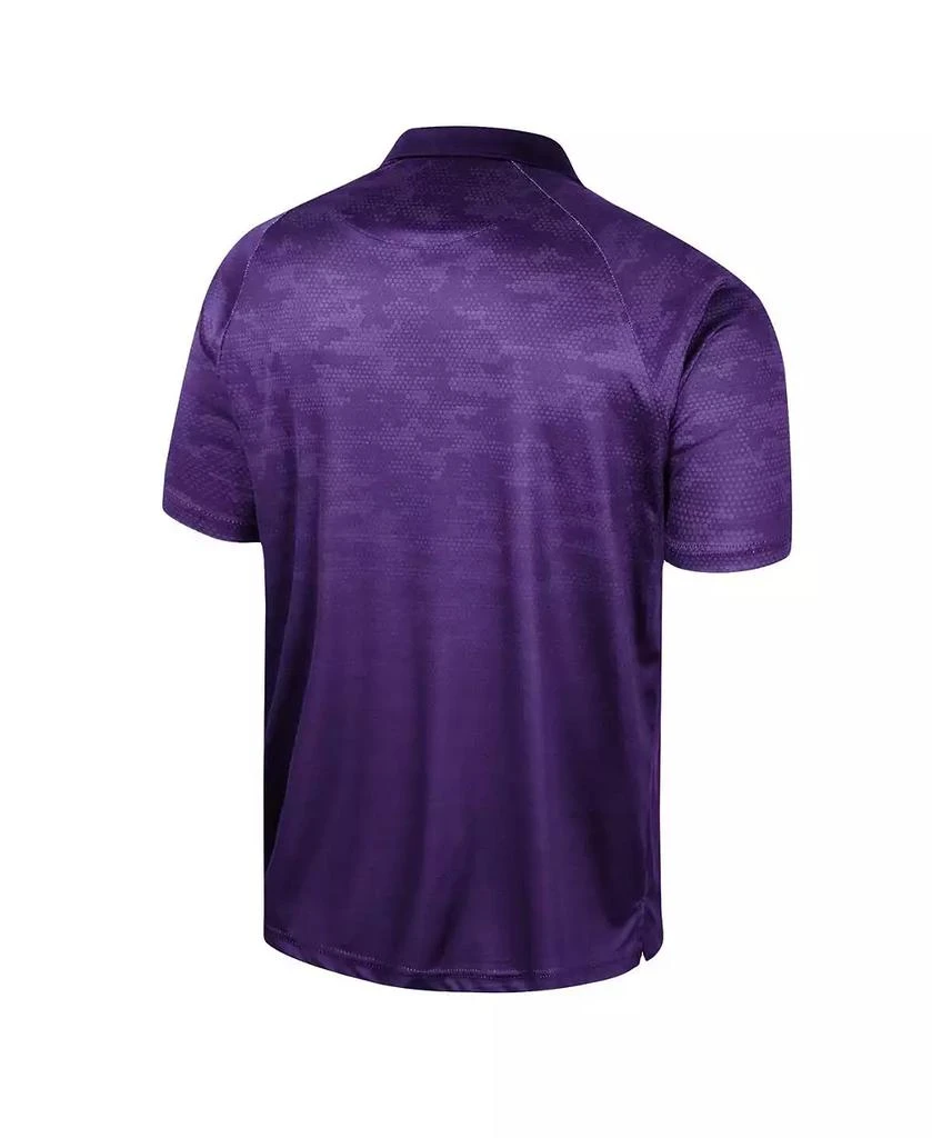 Colosseum Men's Purple TCU Horned Frogs Honeycomb Raglan Polo Shirt 4