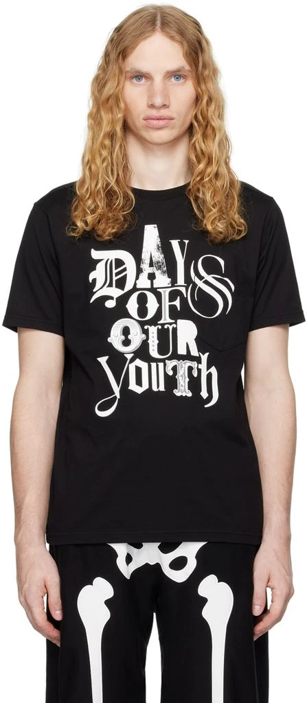 TAKAHIROMIYASHITA TheSoloist. Black 'Days Of Our Youth' T-shirt 1