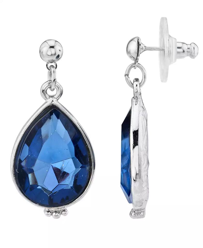 2028 Silver-Tone Teardrop Earrings