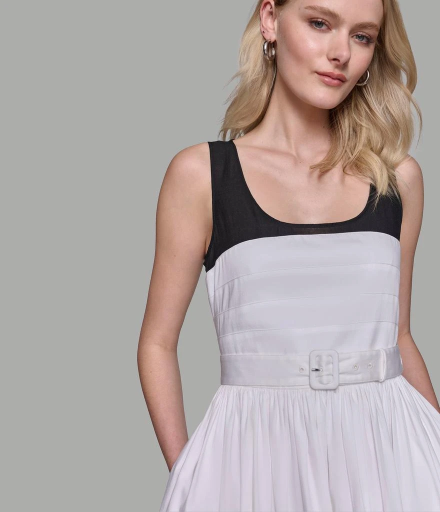 Shop SLEEVELESS COLORBLOCK BELTED FIT & FLARE MINI DRESS on Sale at  BeyondStyle  Get 60% Off SLEEVELESS COLORBLOCK BELTED FIT & FLARE MINI  DRESS with Limited-Time Flash Deals, Exclusive Discounts, and