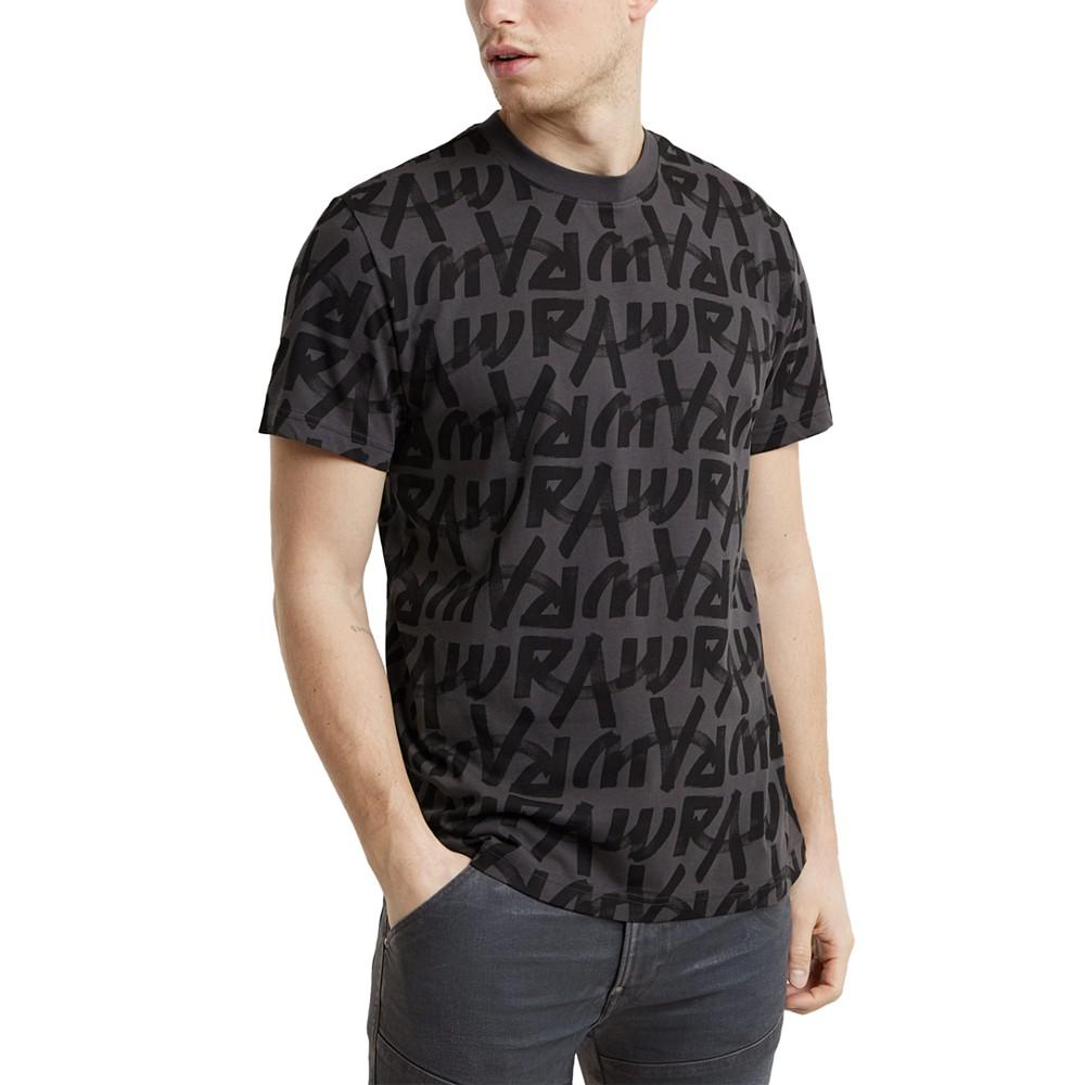 G-Star Raw Men's Calligraphy Straight-Fit Logo Graphic T-Shirt