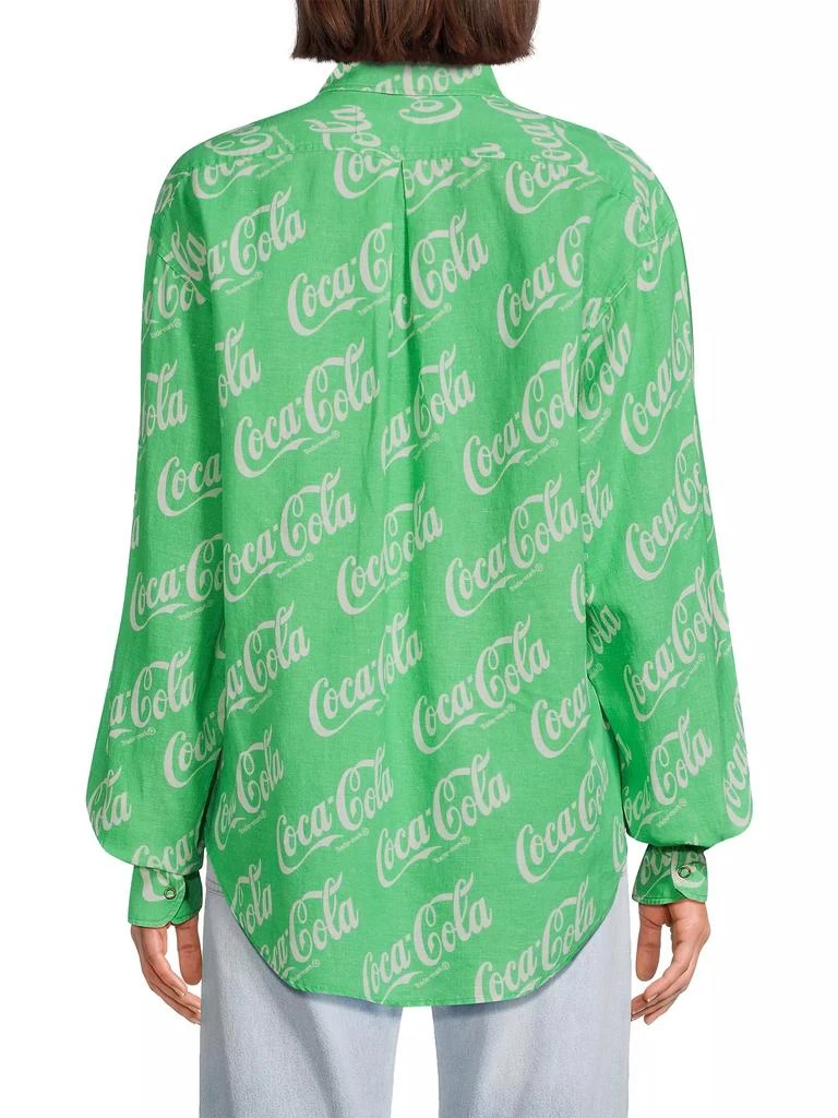 ERL ERL x Coca-Cola Cotton & Linen-Blend Button-Front Shirt 9