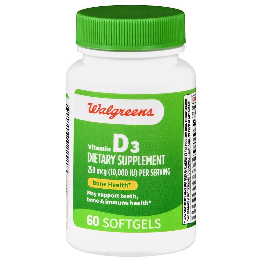 Walgreens Vitamin D3 250 mcg Softgels (60 days) 1