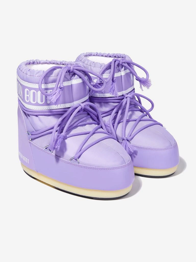 Moon Boot Moon Boot Kids Icon Low Nylon Snow Boots in Purple 2
