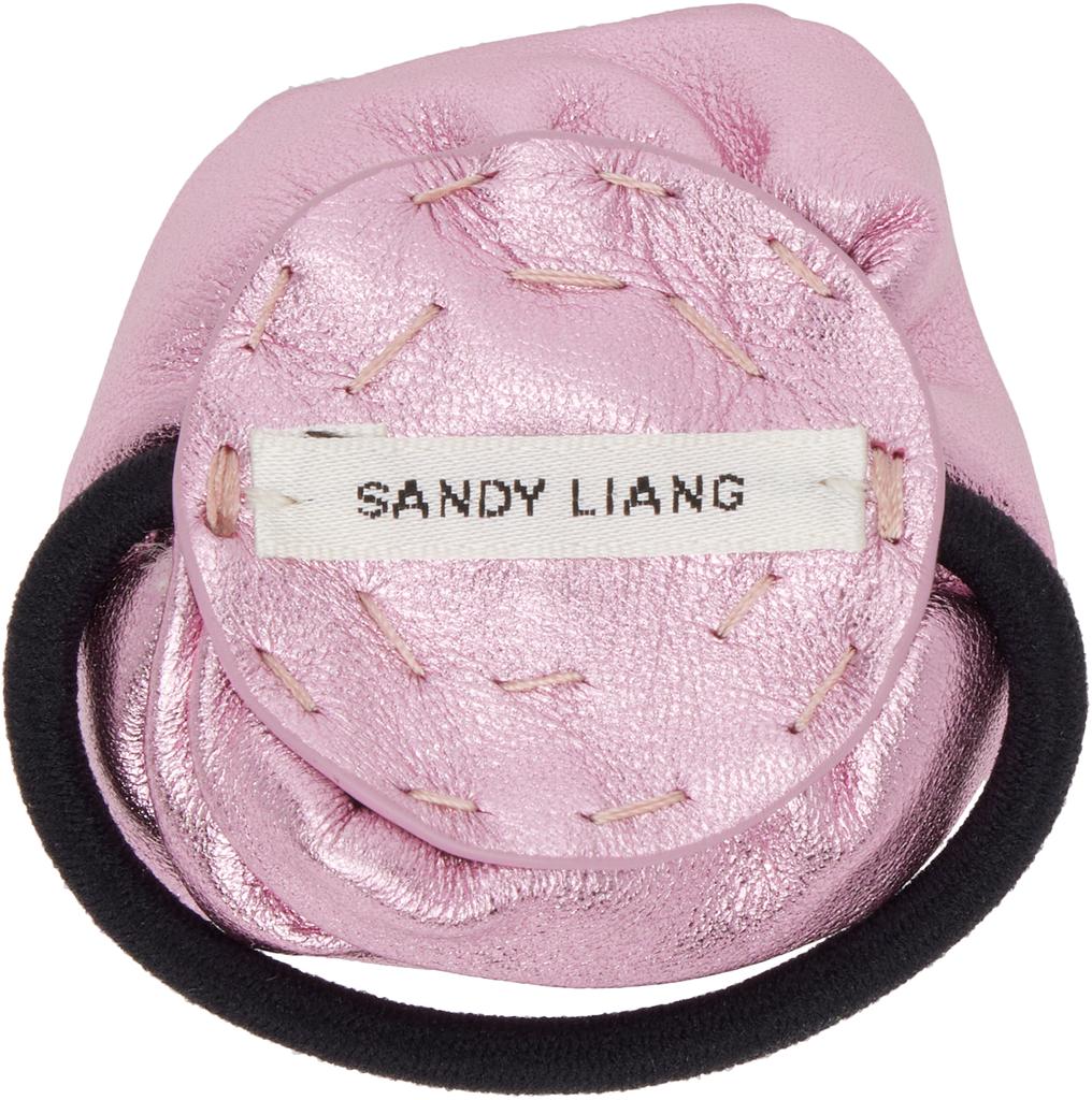 Sandy Liang Pink Rosette Hair Tie