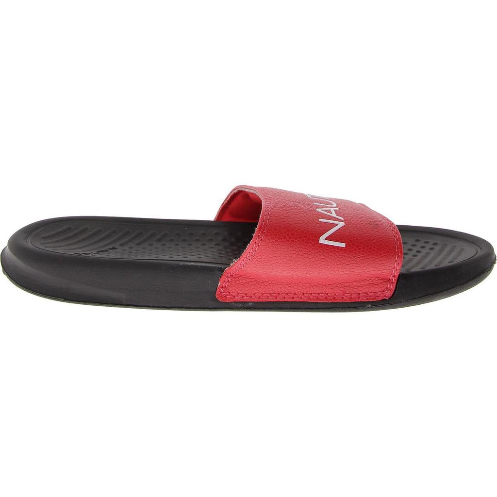 Nautica Bretton Mens Logo Flat Slide Sandals