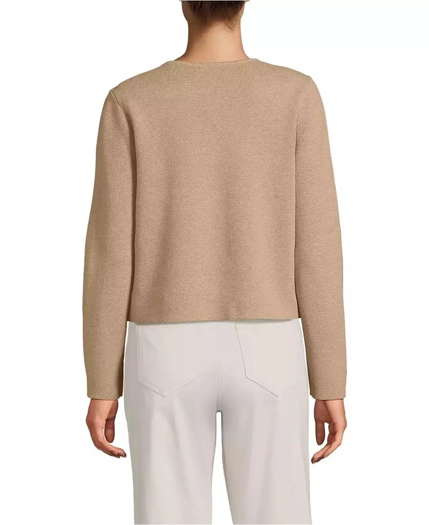 Lands
 End Women
s Fine Gauge Cotton Milano Blazer Sweater 2