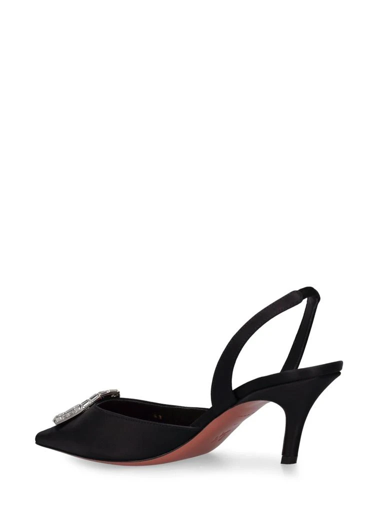 Amina Muaddi 60mm Camelia Satin Slingbacks 3