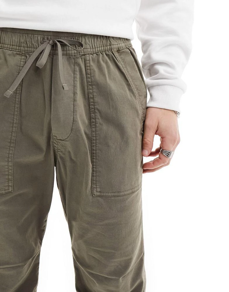Abercrombie & Fitch Abercrombie & Fitch utility woven joggers in mid green 5