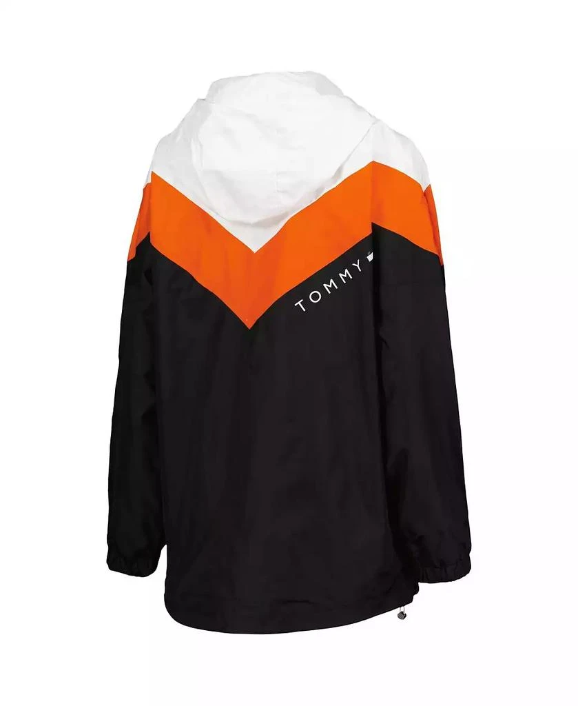 Tommy Hilfiger Women's Orange, Black Philadelphia Flyers Staci Half-Zip Windbreaker Jacket 2