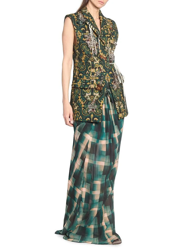 Dries Van Noten Smila Check Bias Maxi Skirt 2