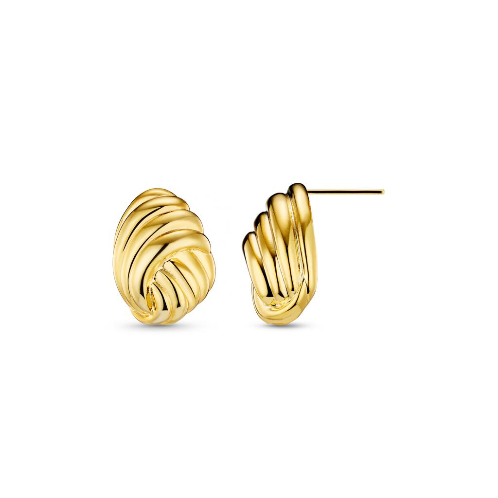 Orelia London Statement Oval Woven Stud Earrings