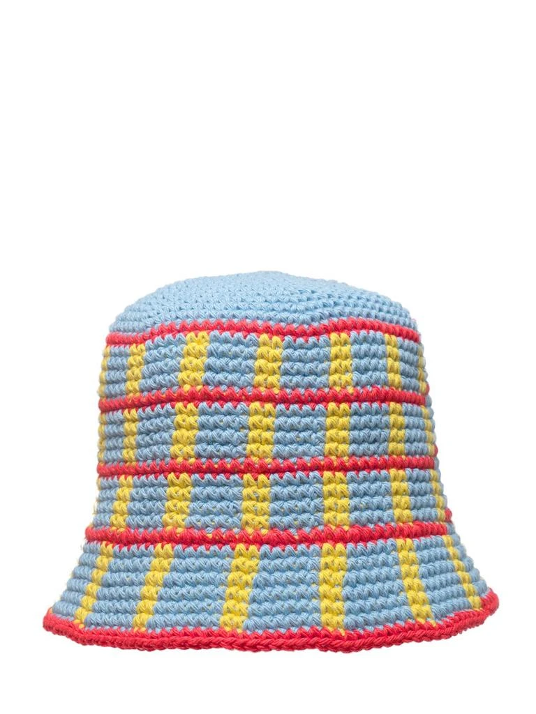MEMORIAL DAY Plaid Crochet Bucket Hat 1