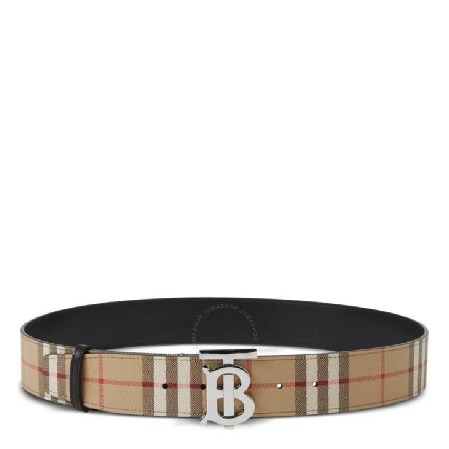 Burberry TB Plaque Buckle Check Reversible Belt 1
