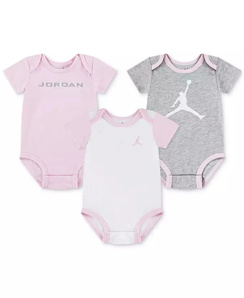 Jordan Baby Girl or Boy MJ Brooklyn Essentials Bodysuits, 3 Pack