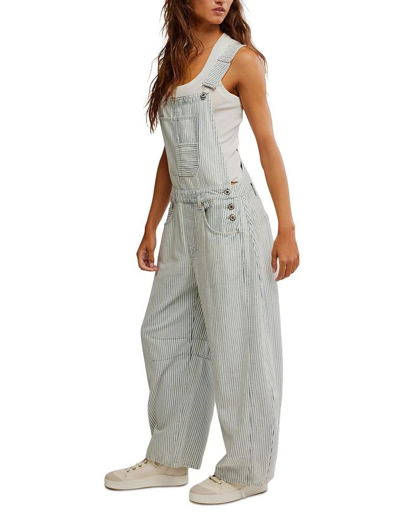 Free People Good Luck Stripe Overalls 3