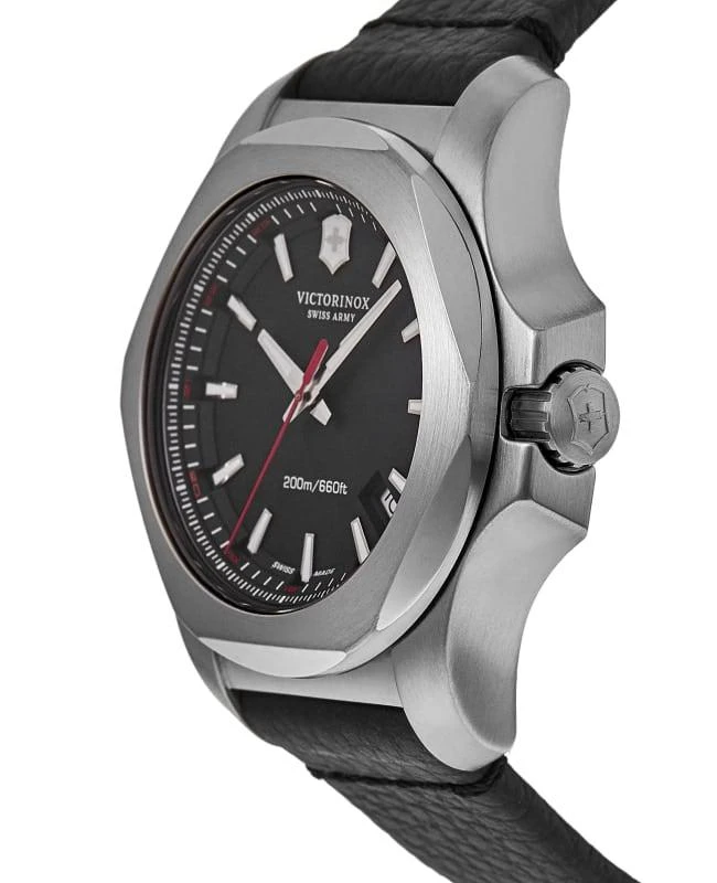 Swiss Army Victorinox Swiss Army I.N.O.X. Black Dial Black Leather Men's Watch 241737 3