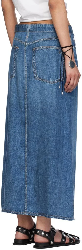 Rag & Bone Blue Miramar Clara Midi Skirt 3