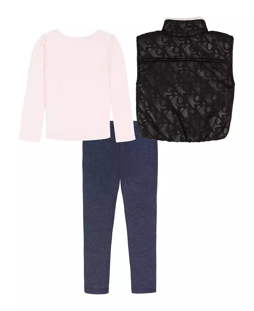 Calvin Klein Girls
 4-6X High Neck Vest, T-Shirt and Pants, 3-Piece Set 2