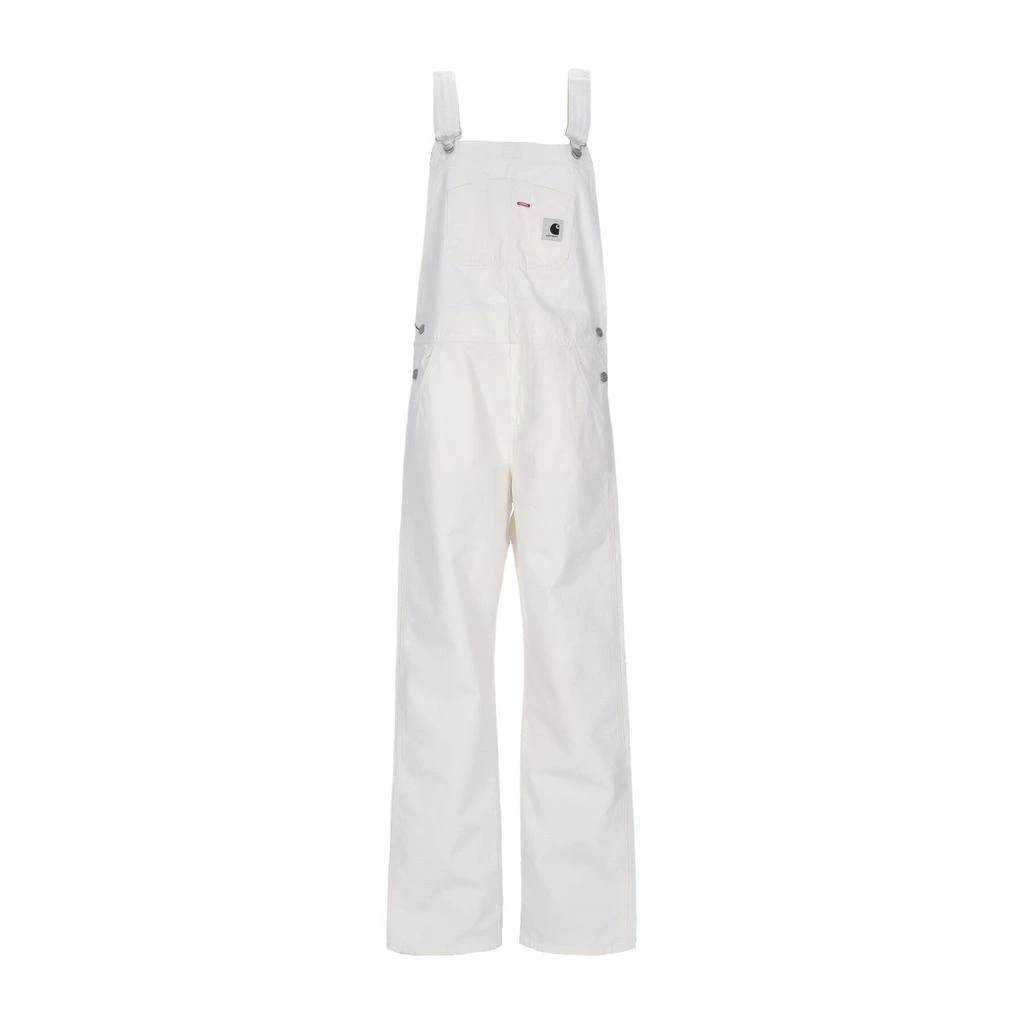 Carhartt WIP Women's W Bib Overall Straight Wax Heavy Stone Wash Bib Overalls 1