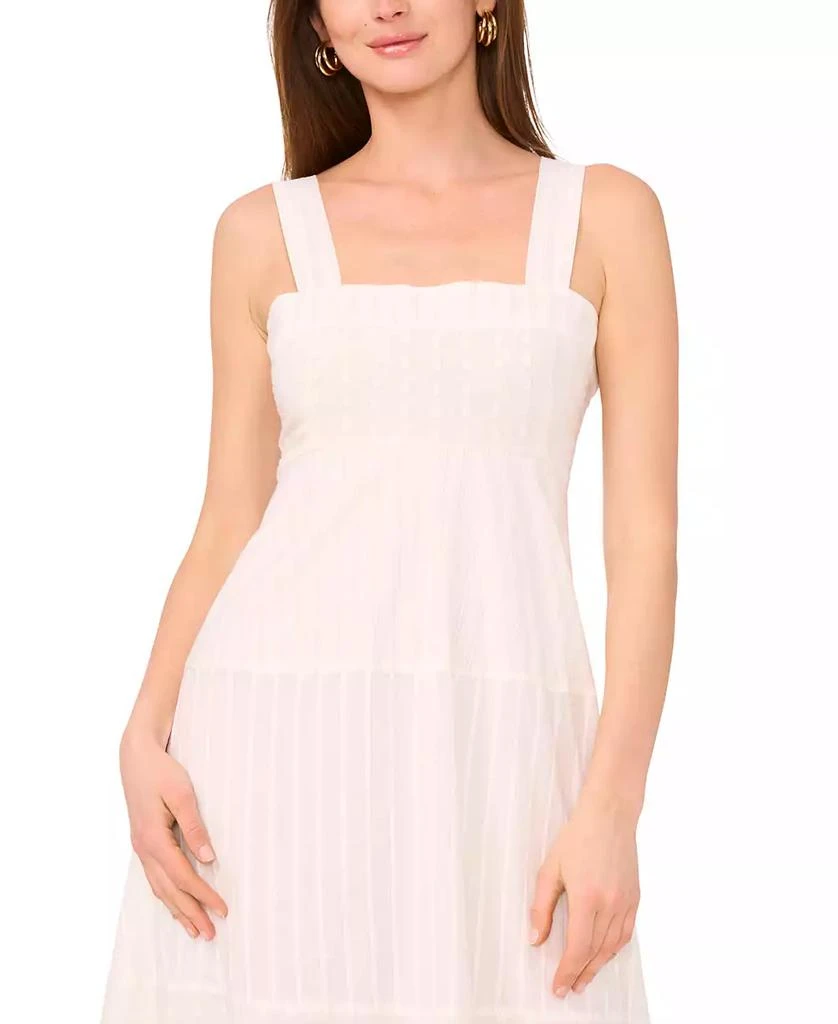 Vince Camuto Women's Printed Square-Neck Smocked-Back Sleeveless Maxi Dress 2
