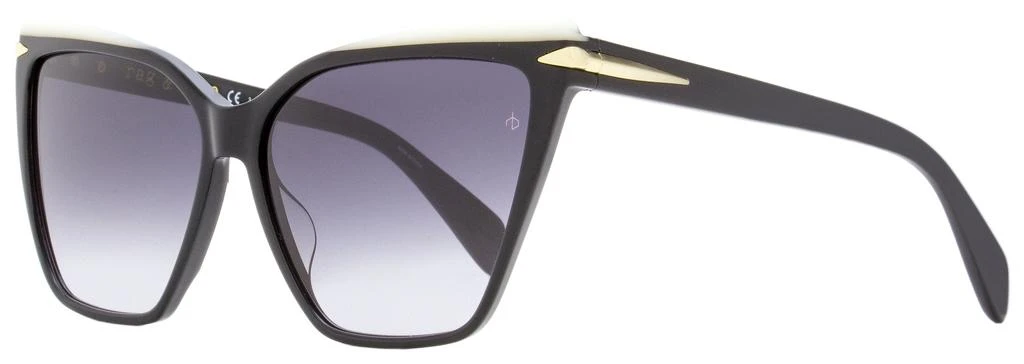 Rag & Bone Rag & Bone Women's Square Sunglasses RNB1027S 8079O Black/White 59mm 1