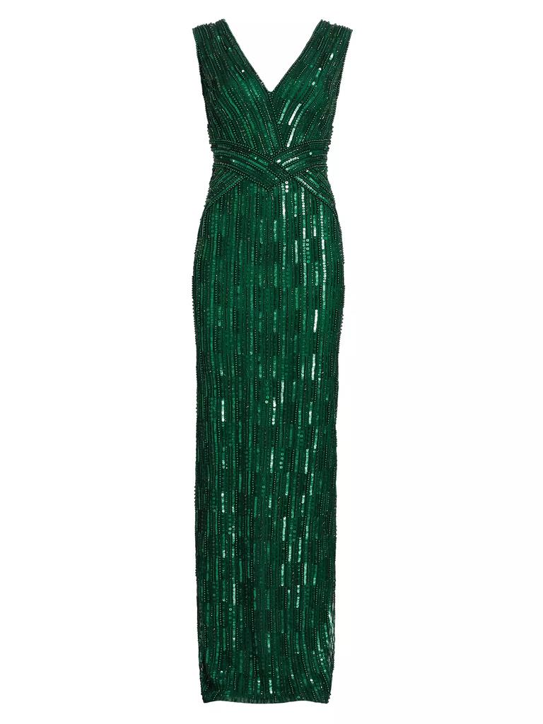 Pamella Roland Embellished Tulle Gown