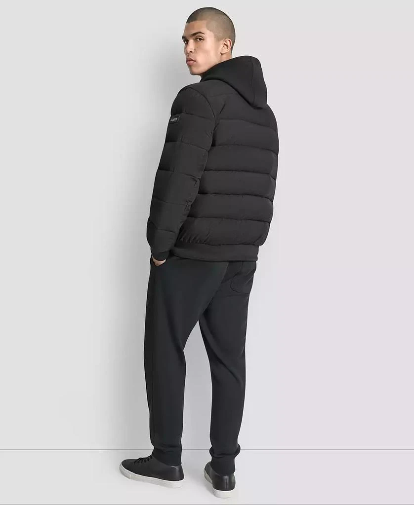 DKNY Men
s Hooded Quilted Puffer Bomber Jacket 4