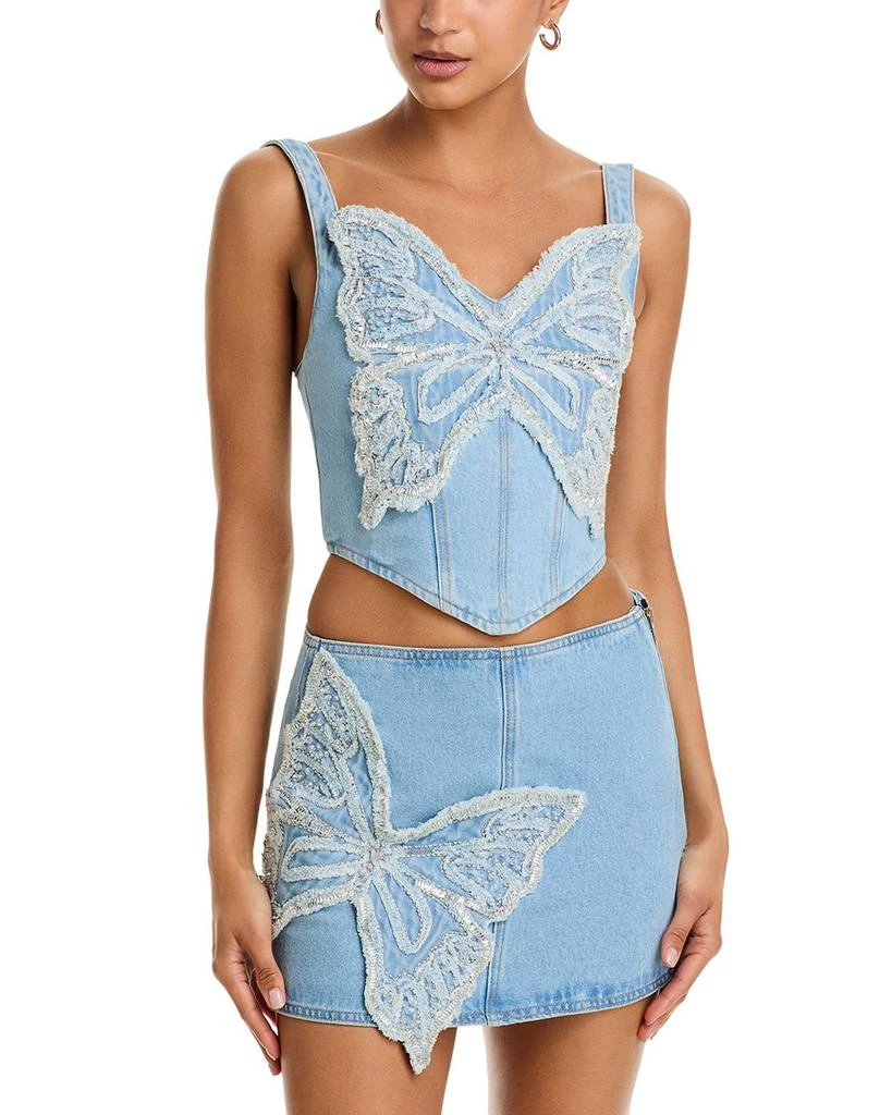 PatBO Camila Coelho Denim Top 1