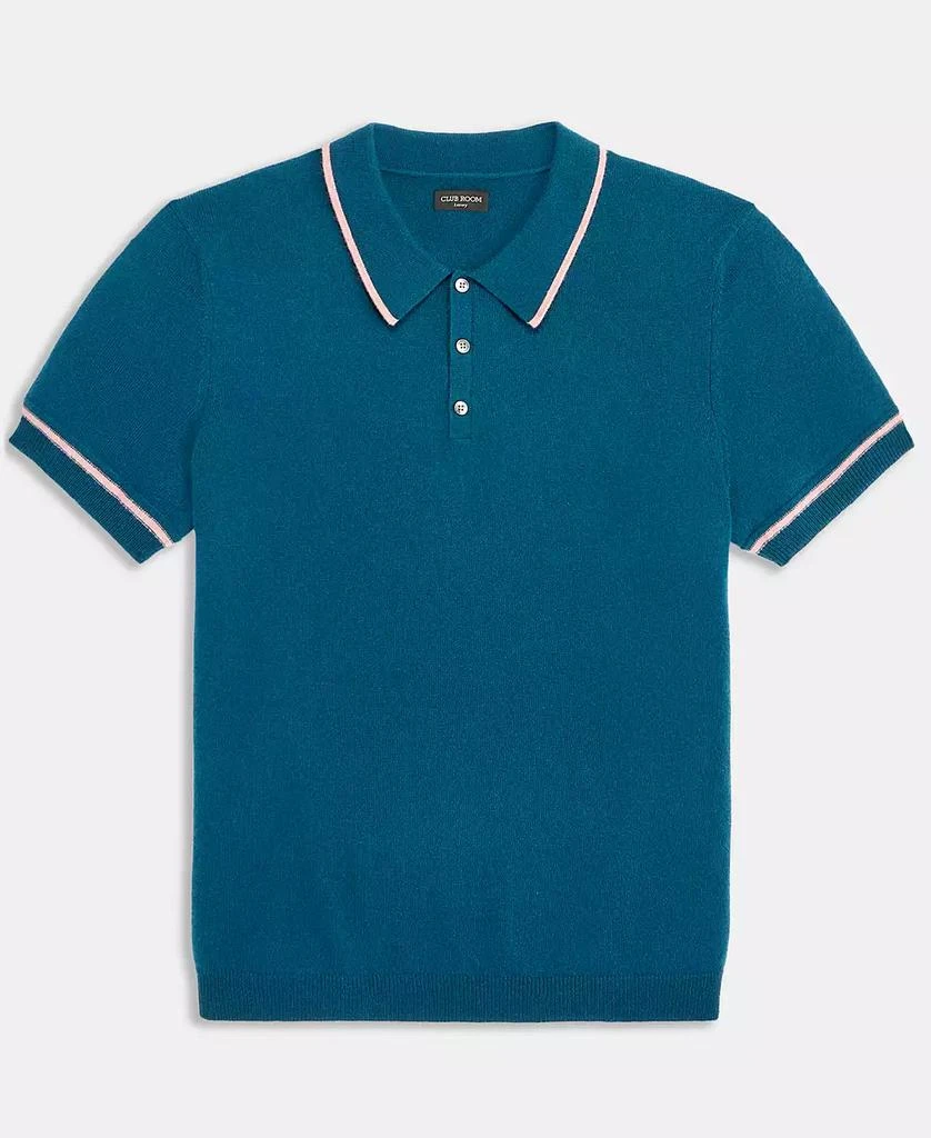 Club Room Men's Regular-Fit Tipped 100% Cashmere Sweater Polo Shirt, Macy's Exclusive 5