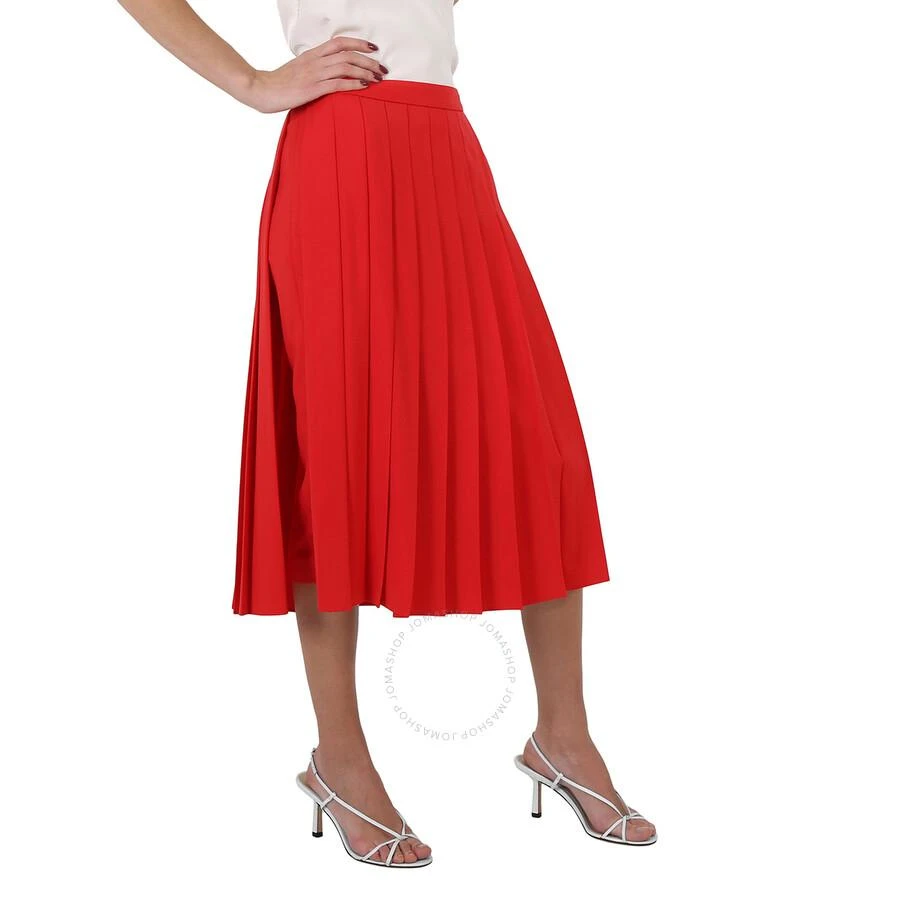 Burberry Ladies Cady Pleated Skirt In Bright Red 2
