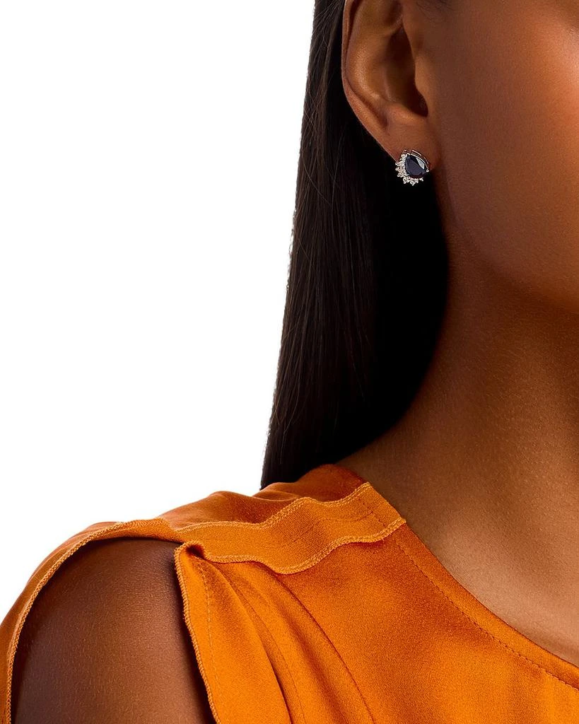 Bloomingdale
s Fine Collection Blue Sapphire 
Diamond Pear Swirl Stud Earrings in 14K White Gold 2