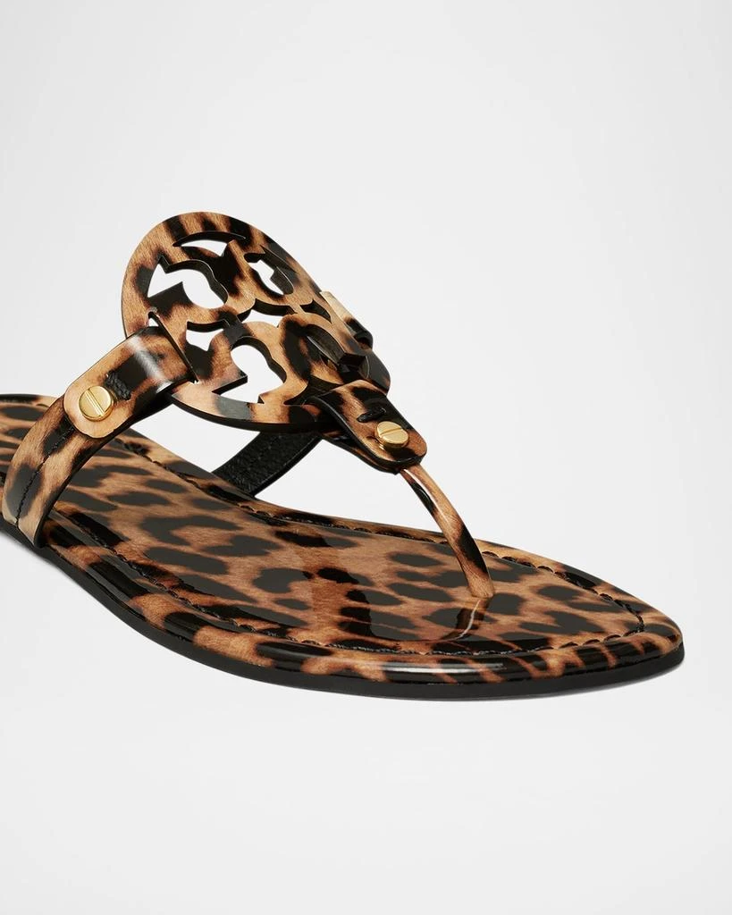 Tory Burch Miller Leopard-Print Leather Logo Sandals 4
