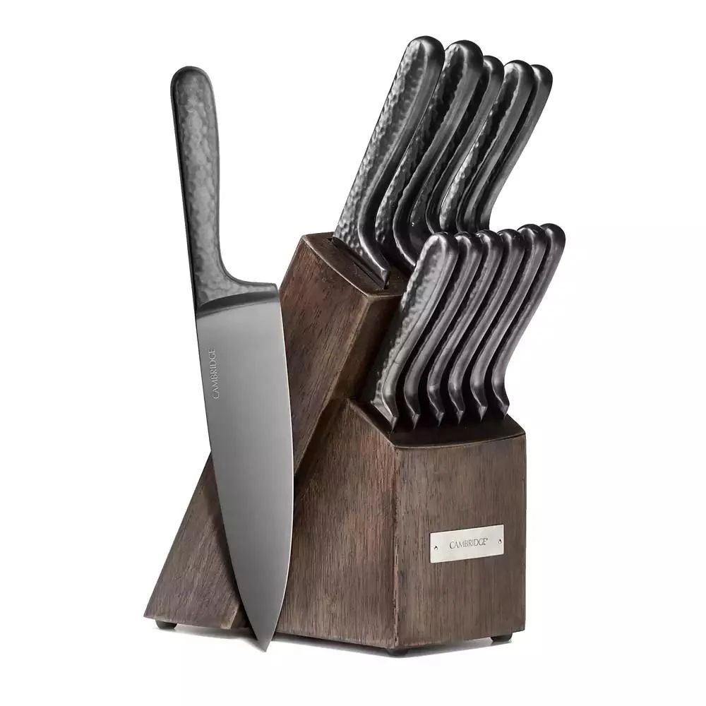 Cambridge Silversmiths Cambridge Nero 12-Piece Cutlery Set with Knife Block 1
