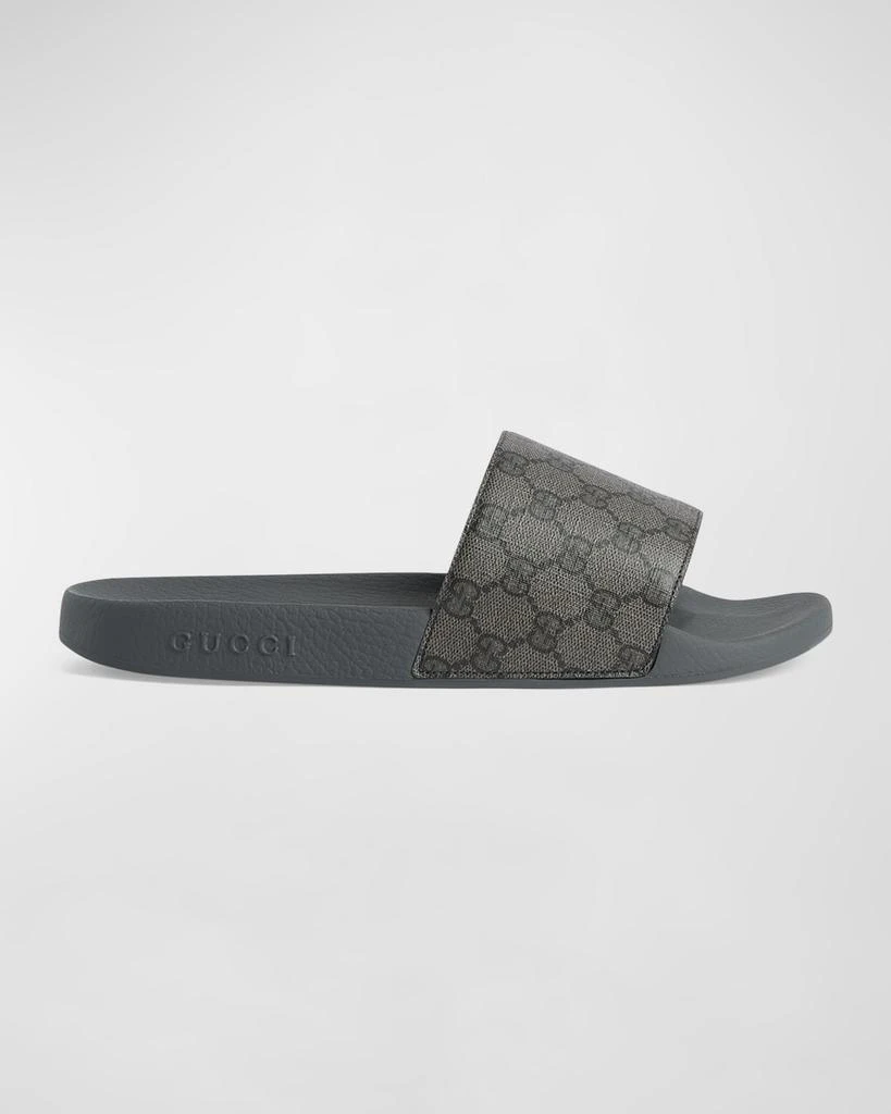 Gucci Men's GG Supreme Canvas Slide Sandals 1
