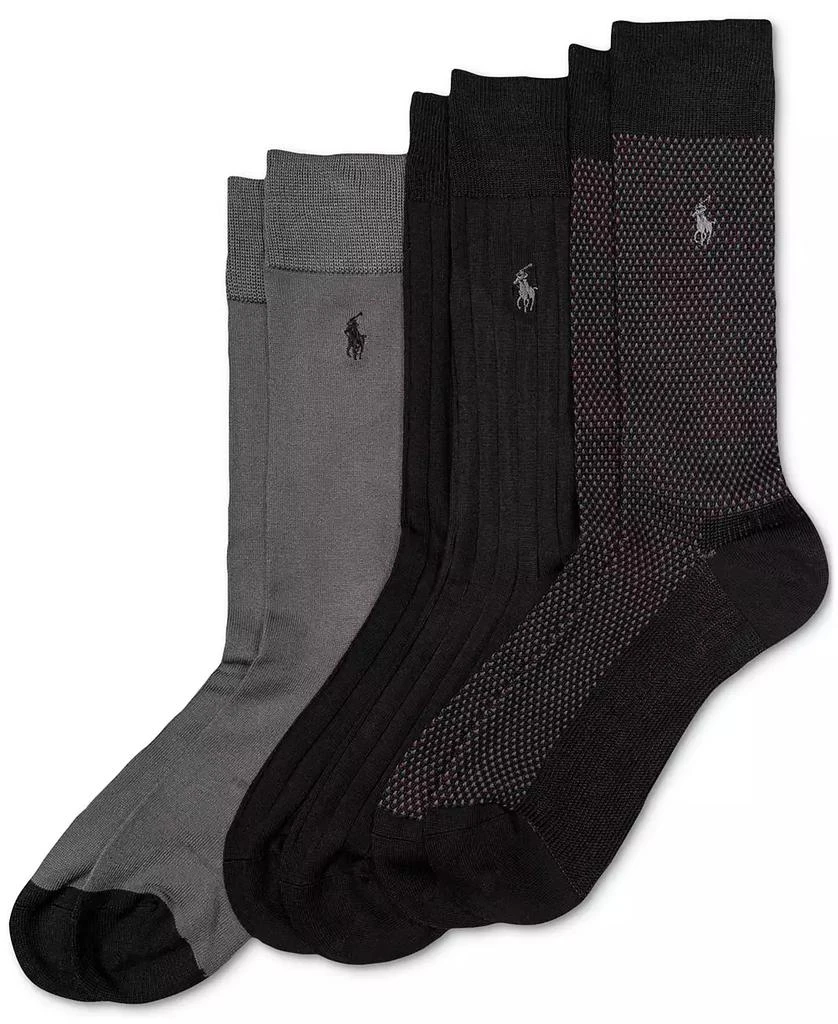 Ralph Lauren Men's 3-Pk. Supersoft Birdseye Dress Socks