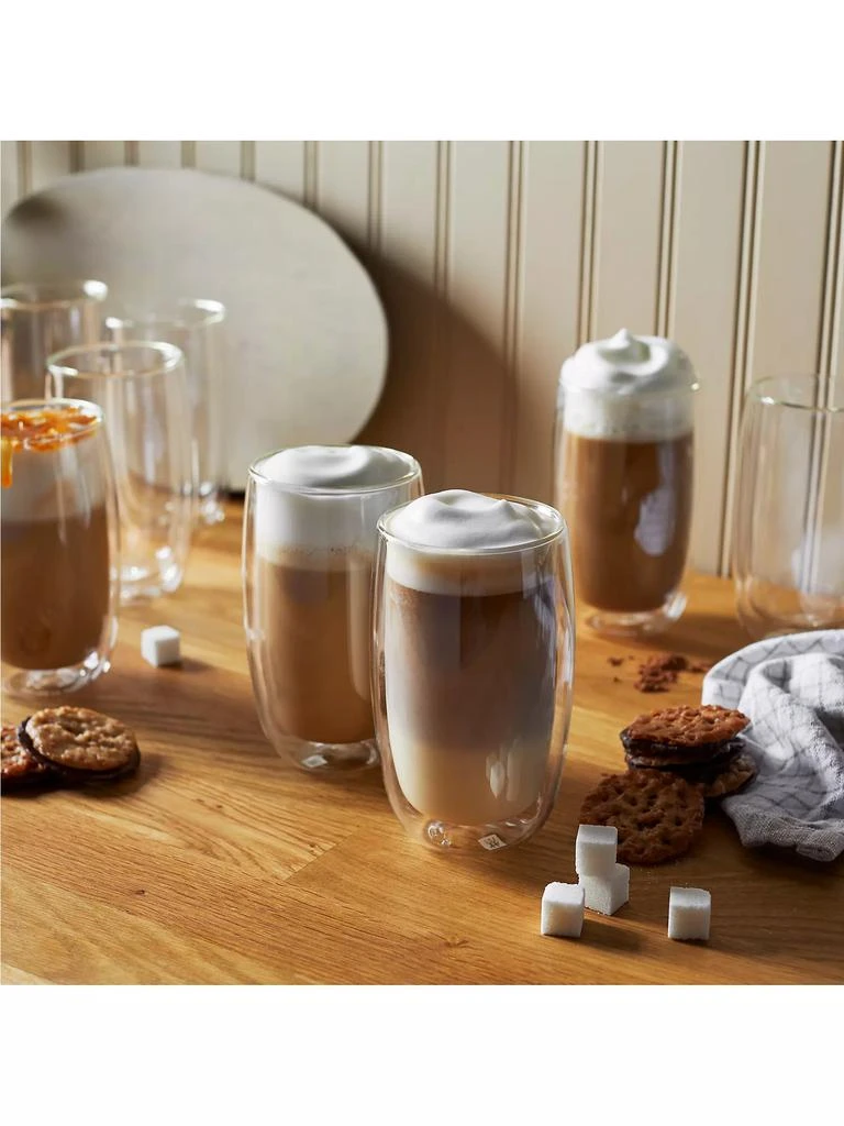 ZWILLING J.A. Henckels Sorrento 8 Piece Double Wall Glass Latte Cup Set 2