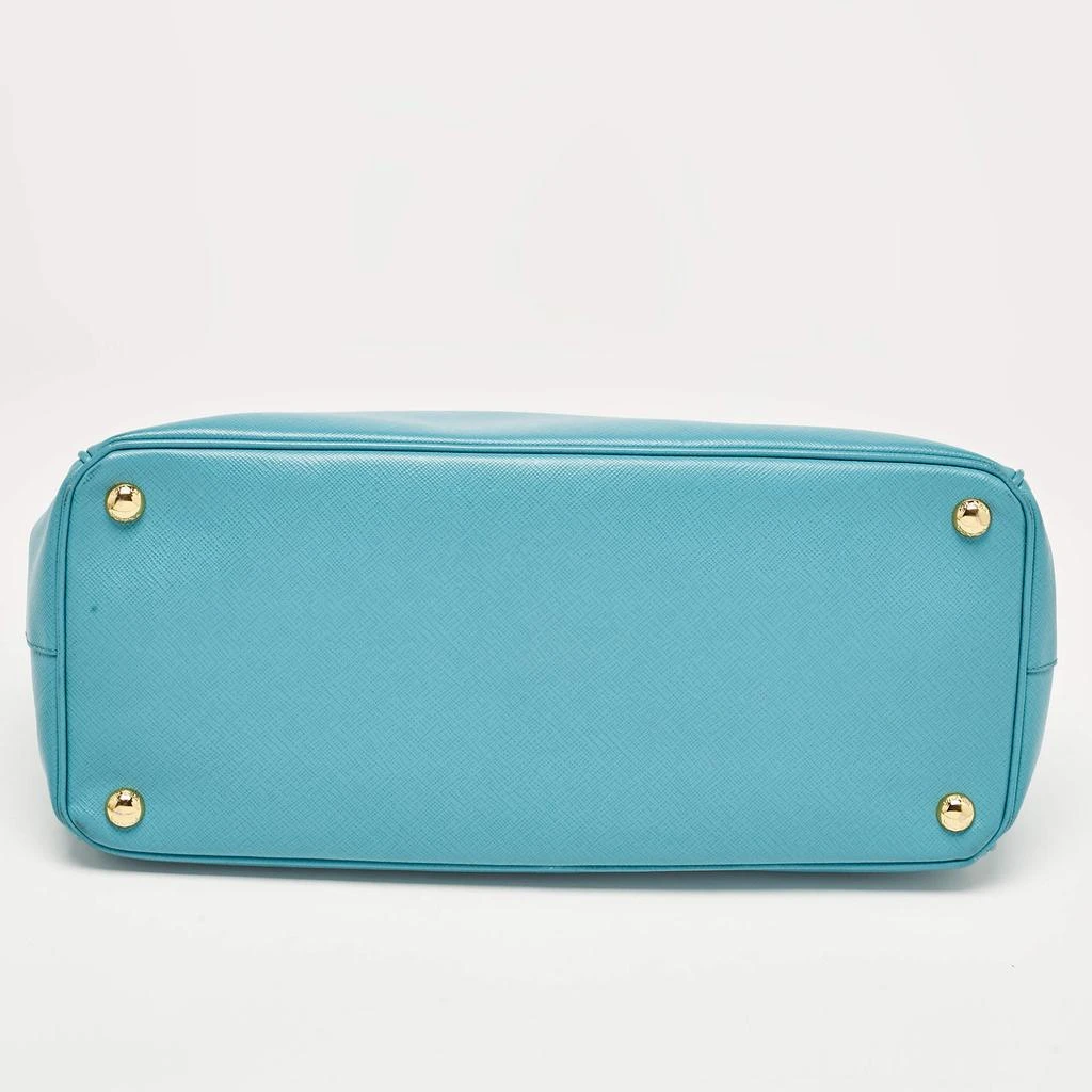 Prada Prada Turquoise Saffiano Leather Medium Double Zip Tote 13
